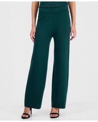 Anne Klein - Heatset Sweater Wide-leg Pull-on Knit Pants - Lyst