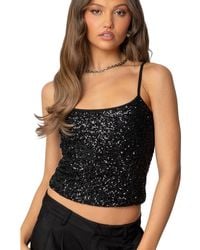 Edikted - Celene Sequin Tank Top - Lyst