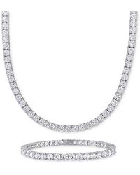 Macy's - 2-pc. Set Lab-grown Blue Sapphire (23-3/4 Ct. T.w. - Lyst