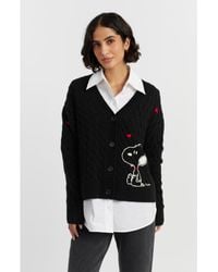 Chinti & Parker - Wool Cashmere Snoopy Cable Cardigan - Lyst