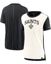 Nike - Cream/black New Orleans Saints Wordmark Tri-blend T-shirt - Lyst