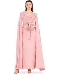 Amiri - Cowl Neck Flare Sleeved A-line Gown - Lyst
