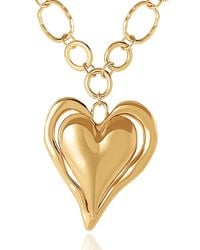 BCBGeneration - Linked Chain Heart Pendant Necklace - Lyst