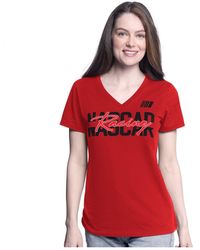 G-III 4Her by Carl Banks - Â Nascar Batter Up V-neck T-shirt - Lyst