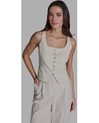 BCBGMAXAZRIA - Pinstripe Button-front Vest - Lyst