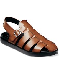 Stacy Adams - Montego Slingback Faux-leather Buckle Sandals - Lyst