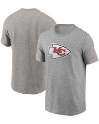 Men's Nike Gray Kansas City Chiefs Logo Essential T-Shirt Size: Medium