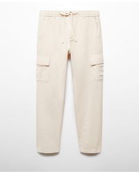 Mango - Corduroy Slim-fit Drawstring Pants - Lyst