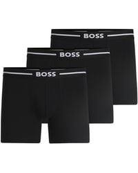 BOSS - 3-pack Bold Logo Boxer Briefs Underwear - Lyst