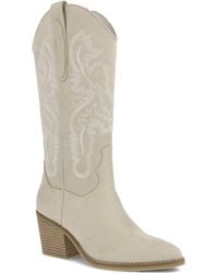 MIA - Crosley Pointed Toe Western Mid-shaft Boots - Lyst