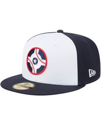 KTZ - White/navy Indianapolis Indians Authentic Collection 59fifty Fitted Hat - Lyst