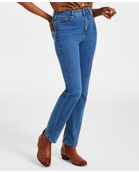 Style & Co. - Petite High-rise Natural Straight-leg Jeans - Lyst