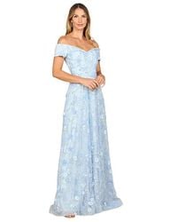 Lara - Off Shoulder A-line Floral Gown - Lyst