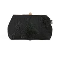 Badgley Mischka - Woman's Lila 3d Floral Pouch Clutch - Lyst