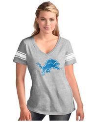 G-III 4Her by Carl Banks - Detroit Lions First Pick Distressed V-neck T-shirt - Lyst