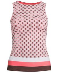 Lands' End - Long Chlorine Resistant High Neck Upf 50 Modest Tankini Swimsuit Top - Lyst