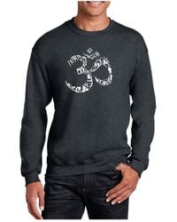 LA Pop Art - Word Art The Om Symbol Out Of Yoga Poses Crewneck Sweatshirt - Lyst