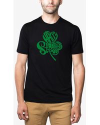 LA Pop Art - Premium Blend St. Patrick's Day Shamrock Word Art Graphic T-shirt - Lyst