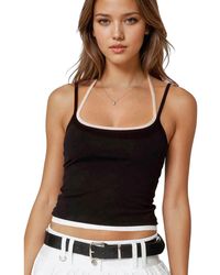 Edikted - Roya Layered Halter Tank Top - Lyst