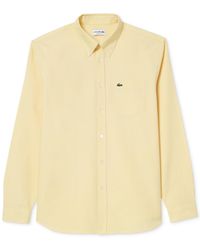 Lacoste - Woven Long Sleeve Button-down Oxford Shirt - Lyst