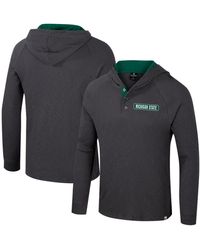 Colosseum Athletics - Michigan State Spartans Dujour Raglan Long Sleeve Henley Hoodie T-shirt - Lyst