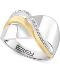 Effy - Effy Diamond Crossover Statement Ring (1/10 Ct. T.w. - Lyst