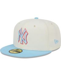 KTZ - White And Light Blue New York Yankees Spring Color Two-tone 59fifty Fitted Hat - Lyst