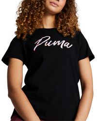 PUMA - Live In Cotton Graphic Short-sleeve T-shirt - Lyst