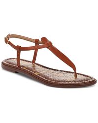 Sam Edelman - Gigi Metallic Snake Print Thong Sandals - Lyst