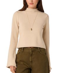 Astr - Mock Neck Long-sleeve Sweater - Lyst
