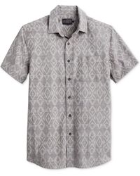 Pendleton - Deacon Chambray Tile Print Short Sleeve Button-front Shirt - Lyst