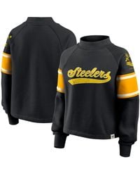 Fanatics - Pittsburgh Steelers Oversized Hometown Toss Sweep Mock Neck Pullover Hoodie - Lyst