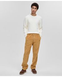 Mode Of One - Relaxed-fit Straight-leg Pull-on Corduroy Pants - Lyst