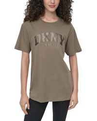 DKNY - Sport Varsity Satin Logo Oversized Cotton T-shirt - Lyst