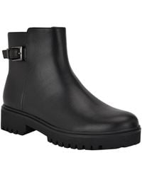 Calvin Klein - Kalonie Almond Toe Lug-sole Casual Booties - Lyst