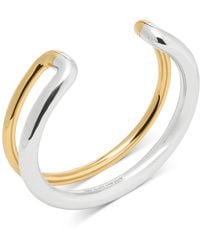 Kate Spade - Two-tone Interlock Cuff Bracelet - Lyst