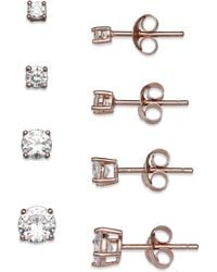 Giani Bernini - Cubic Zirconia 4-pc. Set Graduated Stud Earrings In 18k Yellow Or Rose Gold Over Sterling Silver - Lyst