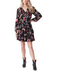 Jessica Simpson - Reina Floral-print Ruffled Tiered Dress - Lyst