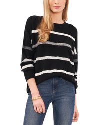 Vince Camuto - Crewneck Sequin-stripe Sweater - Lyst