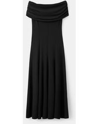 Mango - Strapless Flared Dress - Lyst