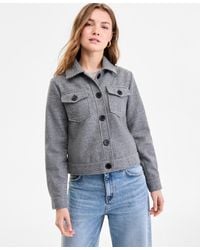 Steve Madden - Collared Button-front Jacket - Lyst