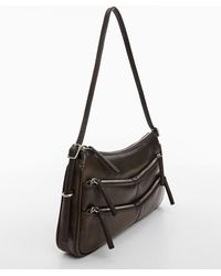 Mango - Zip-detail Shoulder Bag - Lyst
