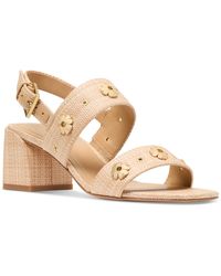 Kate Spade - Spade Flower Studded Block Heel Sandals - Lyst