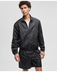 Mode Of One - Check Jacquard Relaxed-fit Track Jacket - Lyst