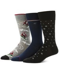 Perry Ellis - 3pk. Mixed Patterned Socks - Lyst