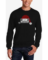 LA Pop Art - Christmas Peeking Cat Word Art Crewneck Sweatshirt - Lyst