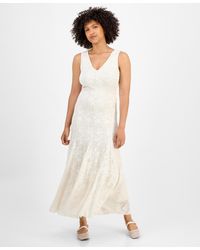 And Now This - Lace Godet-hem Maxi Dress - Lyst