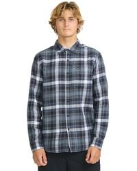 Quiksilver - Textured Plaid Flannel Shirt - Lyst