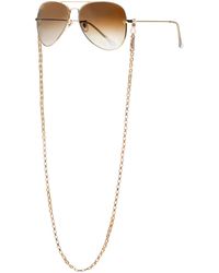 Ettika - 18k Gold Plated Golden Rays Rectangle Glasses Chain Necklace - Lyst