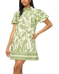Msk - Short Sleeve Button Collar Dress - Lyst